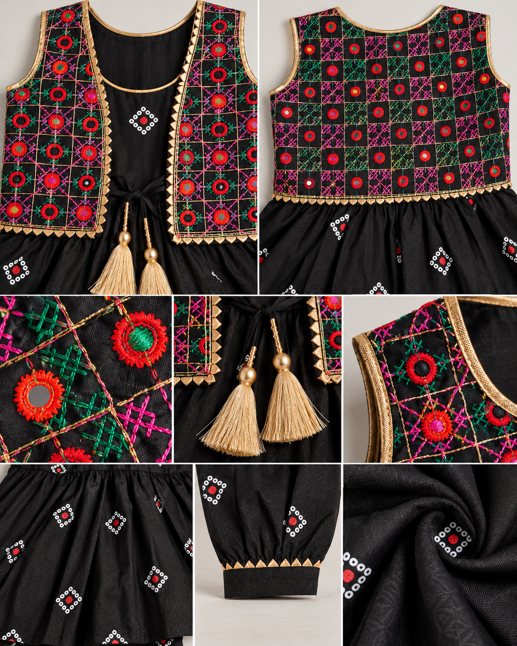 Black Afghani Suit with Koti