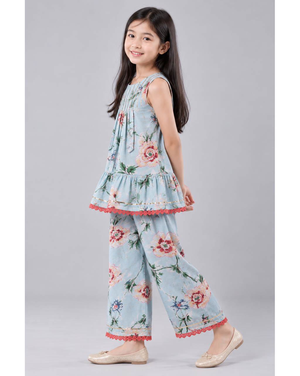 Floral Frock Palazzo Set