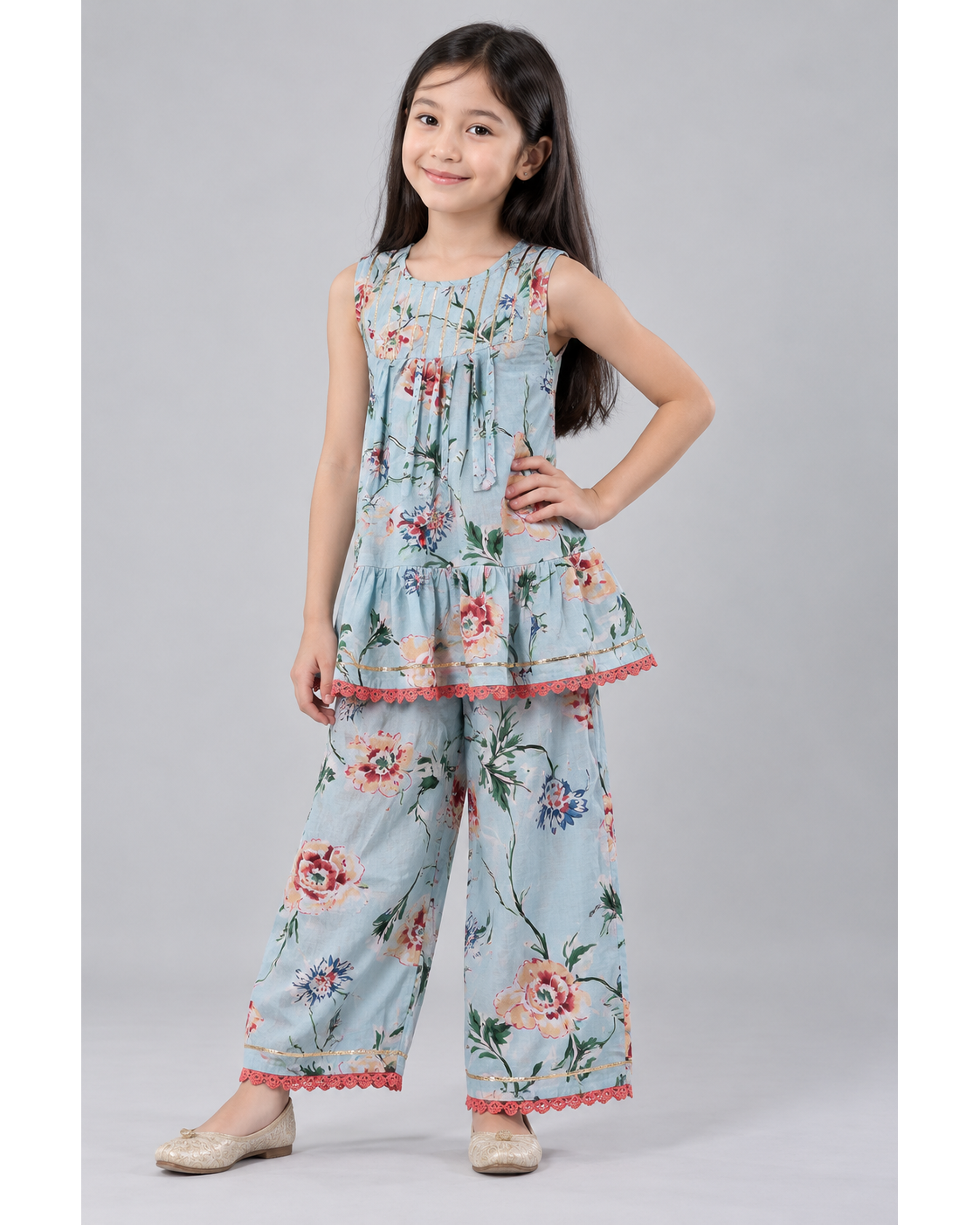 Floral Frock Palazzo Set